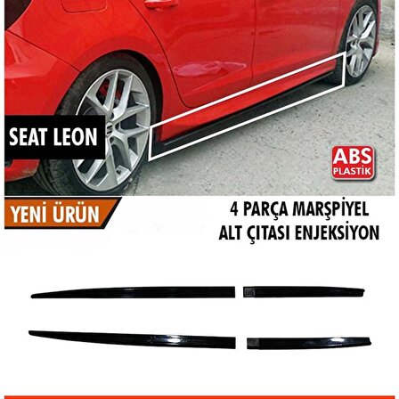 Seat Leon Mk3 Marşpiyel Çıtası Sağ Sol 4 Parça ABS 2012-2020 Arası