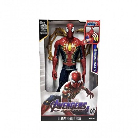 Spiderman (Örümcek Adam) Avengers Sesli Işıklı Aksiyon Figür Oyuncak 30 cm