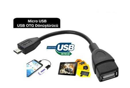 PDAteknoloji Micro USB OTG Kablosu Çevirici Adaptör