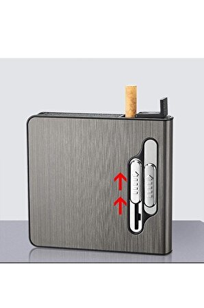 Usb Girişli Şarjlı Kısa Sigara Tabakası Rüzgarda Sönmez, Otomatik Basmalı