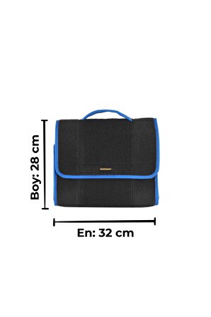 Mini Araç Bagaj Çantası Araba Bagaj Organizer Bagaj Düzenleyici Çanta Oto Bagaj Düzenleyici Mavi