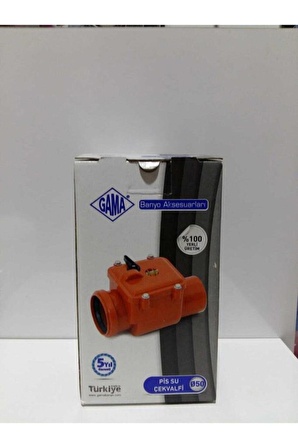 Gama Ø50mm Pvc Pis Su Atıksu Gider Çekvalf Kilitli Sistem