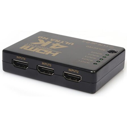 UltraTekno HDMI Çoklayıcı 5 Port 4K Kumandalı Ultra Hd HDMI Switch Splitter