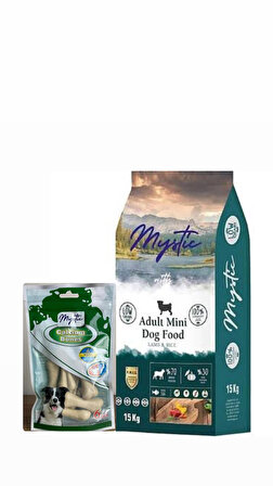 Mystic Az Tahıllı Yetişkin Mini - Orta Irk Köpek Maması Kuzulu 15 kg + Mystic Calcium Kemik 144 gr