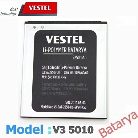 Vestel V3 5010 Batarya Vestel Venüs 5010 Uyumlu Batarya