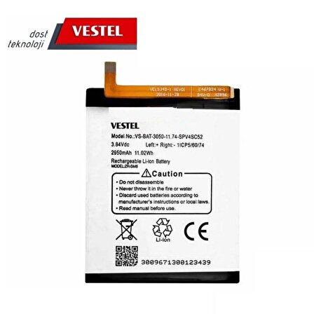 Vestel 1ICP4/64/76 Batarya Vestel V5 Z15 Z10 Uyumlu Batarya