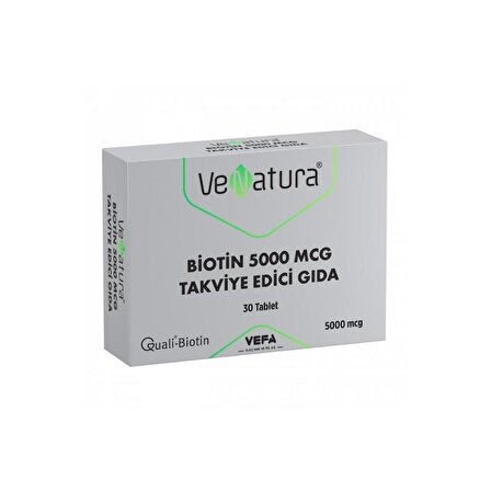 VeNatura Biotin 5000mcg Takviye Edici Gıda 30 Tablet