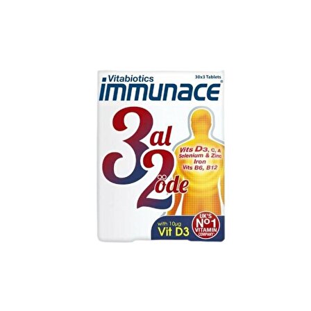 Immunace Takviye Edici Gıda 30 x 3 Tablet 3 Al 2 Öde Avantajlı Paket