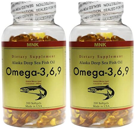 Mnk Omega 3-6-9 1000 Mg Balık Yağı 2x200 Softgel