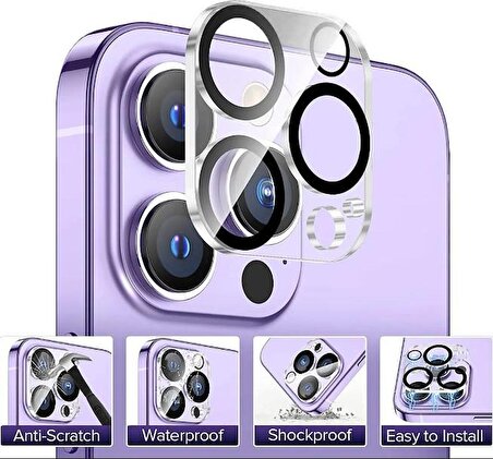 Vendas iPhone 15 Pro Max Uyumlu (15 Pro Max) Integrad Tam Uyumlu Kamera Lens Koruyucu