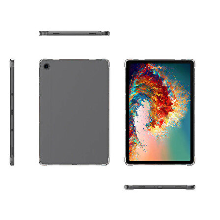 Vendas Samsung Galaxy Tab A9 Uyumlu Şeffaf Süper Silikon Tablet Kılıfı