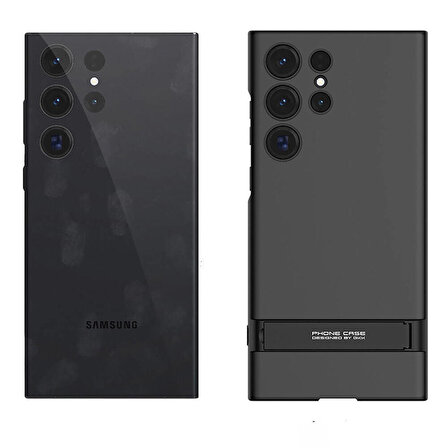 Vendas Samsung Galaxy S24 Ultra Kılıf Zore Kamera Korumalı Dikey Standlı Ays Kapak