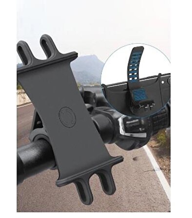 Vendas Dönebilen Başlıklı Floweme Bisiklet Telefon Tutucu - Siyah