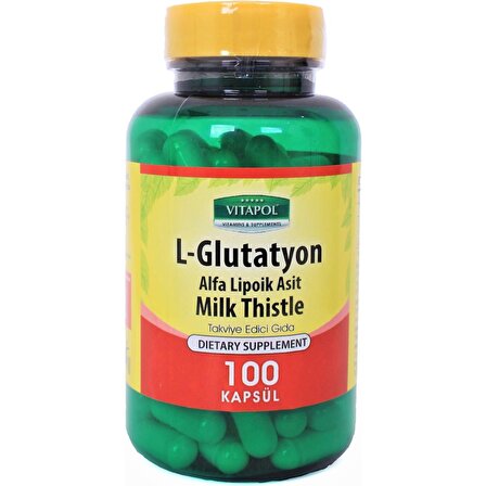 Vitapol L-Glutatyon 500 Mg+Alfa Lipoik Asit+Milk Thistle 100 Kapsül