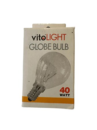 Vito 40W Sarı Işık E14 Duylu Eski Tip Ampul (5 Adet)