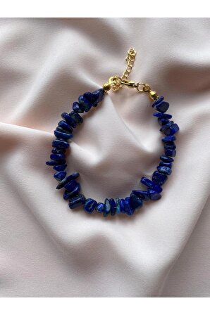 Lapis Lazuli Kırık Taş Bileklik Doğal Taş Şifalı Taş Pozitif Taş