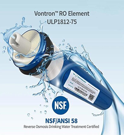 QR Kodlu orijinal VONTRON Membran 75GPD Kapasiteli Tüm Su Arıtma Cihazları ile Uyumludur