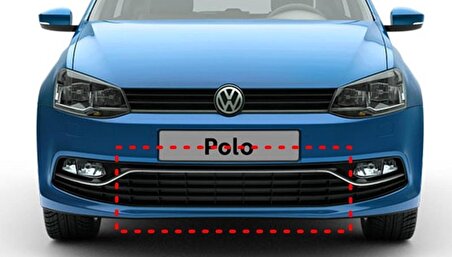 Volkswagen Polo 2014 - 2018 Tampon Orta Izgara Nikelajlı - 6C0853677