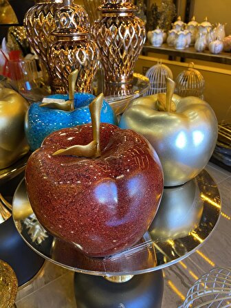 Dekoratif Kırmızı Elma Figürü  - 20cm