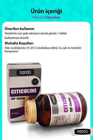 Citicoline 30 Tablet | Sitikolin 30 Tablet (COGNİZİN, FOSFOTİDİLKOLİN)