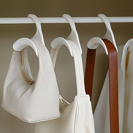 El Çantası Askısı, Şık Çanta Askısı Düzenleyici Giysi Saklama için Uygun (Beyaz)