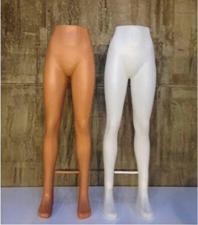 Bayan Plastik Bacak Mankeni Beyaz Ve Ten Rengi - Pantolon Mankeni (Vitrin RAF)
