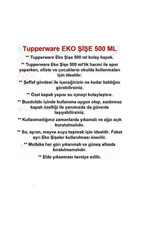 Tupperware Eco Şişe 500 ml 3 lü
