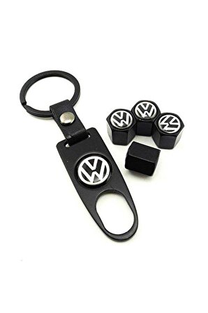 Volkswagen Logolu Metal Sibop Kapağı Ve Anahtarlık Seti