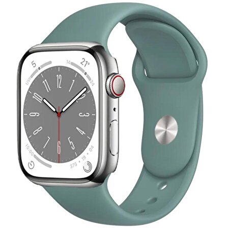 Apple Watch Seri 8 7 6 5 4 3 2 Se Ultra 42MM / 44MM / 45MM / 49MM Uyumlu Spor Silikon Kordon M/L Beden