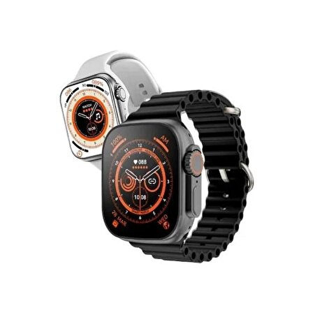 QASUL  Watch 8 Amax Ultra Uyumlu 49mm Akıllı Saat Vidalı Çift Kordon Kilitli Deri Kordon