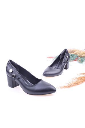 Ceylan 115 Kadın Günlük 6 cm Topuklu Cilt Ayakkabı