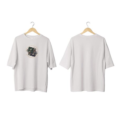Wicold Tiger Baskılı Oversize T-Shirt Erkek Tişört Unisex Tişört Kadın Tişört