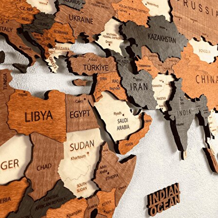Camel Ahşap Dünya Haritası (180x90)cm