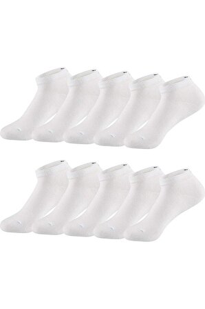 Erkek Düz Beyaz 10 lu Patik Çorap