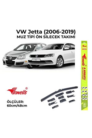 Volkswagen Jetta (2006-2019) Ön Silecek Takımı 600x480mm (aparatlı) -