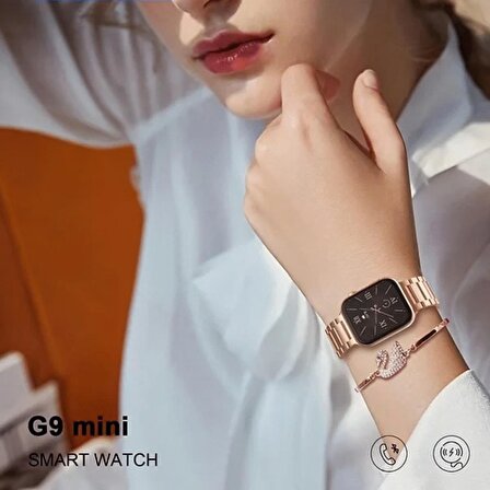 Wodimark Kadın Akıllı Saat Smart Watch Haino Teko G9 Mini Flamingo Kolye Hediyeli Ios ve Android Uyumlu 41mm