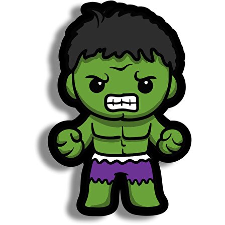Hulk Ahşap Mini Rozet