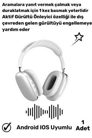 CASPER VIA A40 Uyumlu 5.2 Bluetooth Anc Dokunmatik Suya Tere Dayanıklı P9 Kablosuz Kulaklık