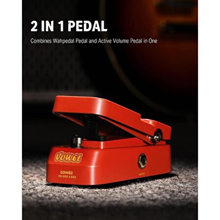 Donner Vowel Mini Wah Volume Pedalı (Kırmızı)