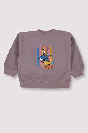 Kız Çocuk Pembe Tom & Jerry Karakterli Alt Üst Takım - %100 Pamuk, 3-4 Yaş