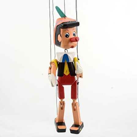 Asmalı Ahşap Pinokyo 50 Cm