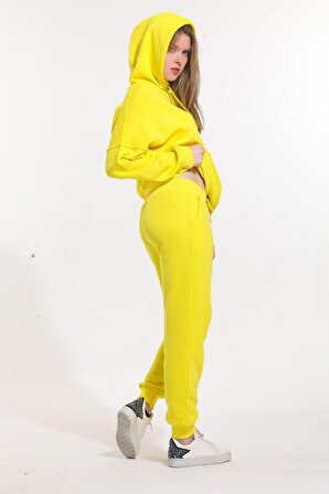 Kadın Eşofman Takımı Sarı Renk