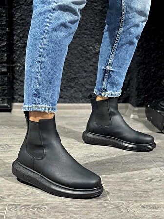 Xramburada Yüksek Taban Ayakkabı 111 Siyah (Siyah Taban)