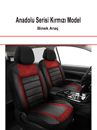 Peugeot 5008 Uyumlu Anadolu Serisi Oto Koltuk Kılıfı Kırmızı