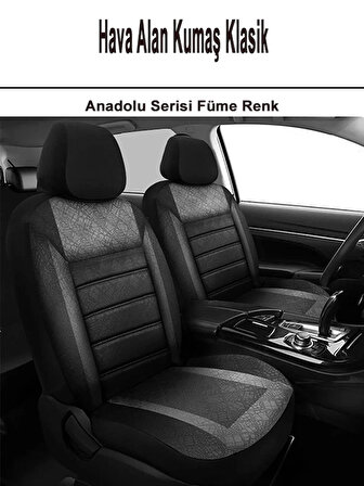 Ford Tourneo Courier Uyumlu Anadolu Serisi Oto Koltuk Kılıfı Füme
