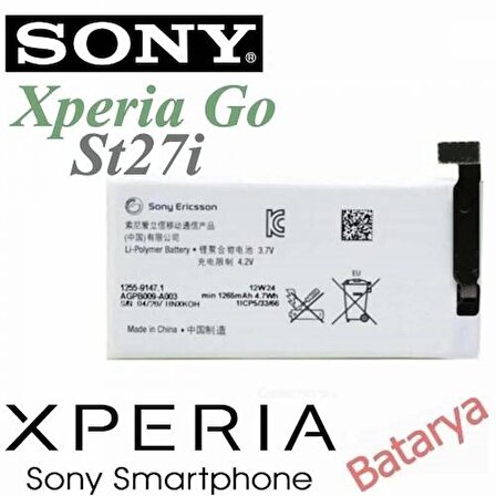 Sony Xperia Go Batarya Sony Xperia St27 St27i Uyumlu Yedek Batarya