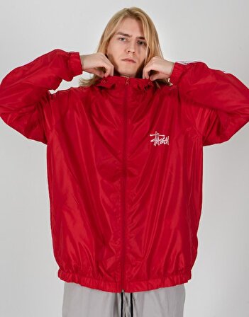  Street Style Kırmızı Erkek Ceket Yağmurluk PG1073KZ