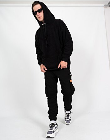 Street Style Oversize Borg Erkek Hoodie PG1087SY