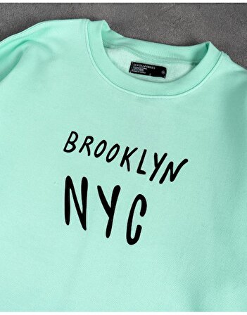 Brooklyn Oversize Erkek Sweatshirt PG1107YS