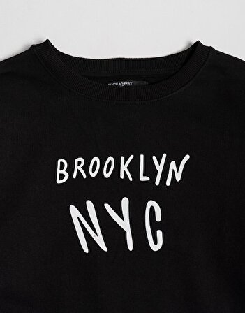 Brooklyn Oversize Erkek Sweatshirt PG1107SY